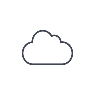 bulut veri simgesi basit vektör illüstrasyonu