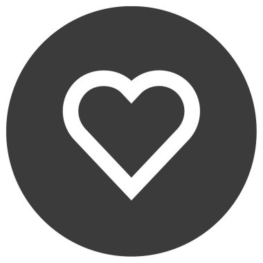 Kalp ikonu vektör illüstrasyonu     