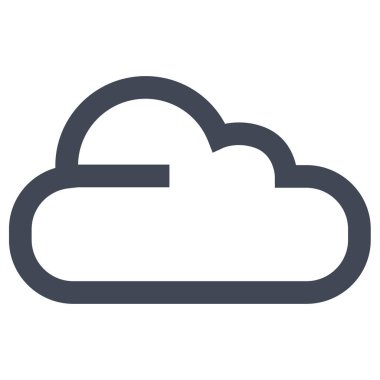 Bulut. Web simgesi basit illüstrasyon