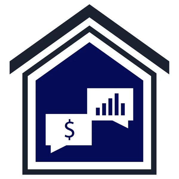 Home Real Estate Flat Vector Icon — Stock Vector