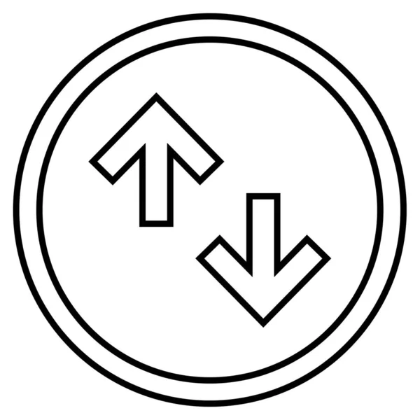 Vektorillustration Des Kreises Mit Pfeilen Symbol — Stockvektor