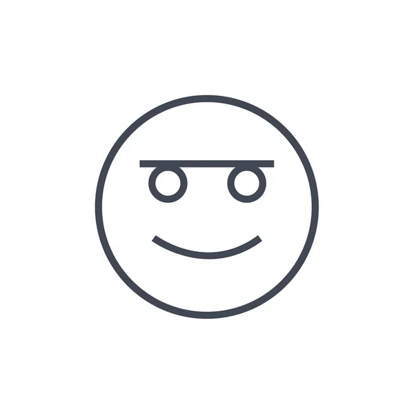 Emoji Ansikte Ikon Vektor Illustration — Stock vektor