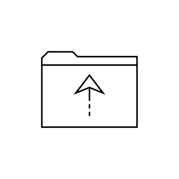 Icône Document Fichier Illustration Simple Dossier — Image vectorielle