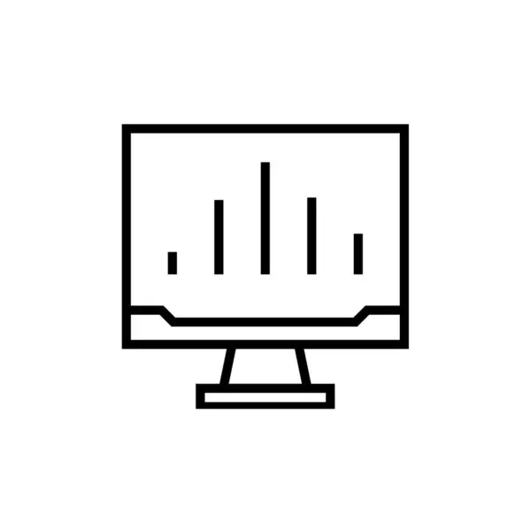 Значок Монітора Комп Ютера Вектор Ізольовано Білому Тлі Дизайну Вашого — стоковий вектор