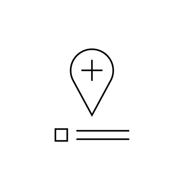 Εικονίδιο Δείκτη Χάρτη Σύμβολο Σήμανσης Θέσης Στυλ Επίπεδου Σχεδιασμού — Διανυσματικό Αρχείο