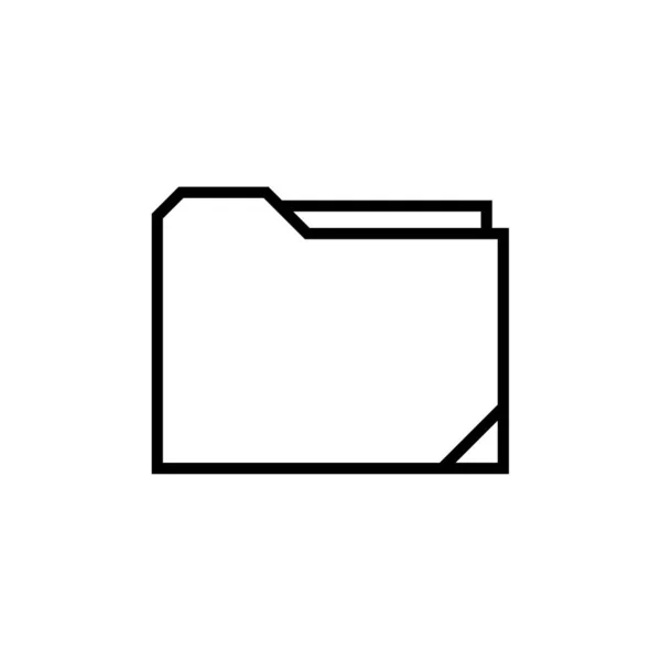 Icono Del Documento Archivo Ilustración Simple Carpeta — Vector de stock