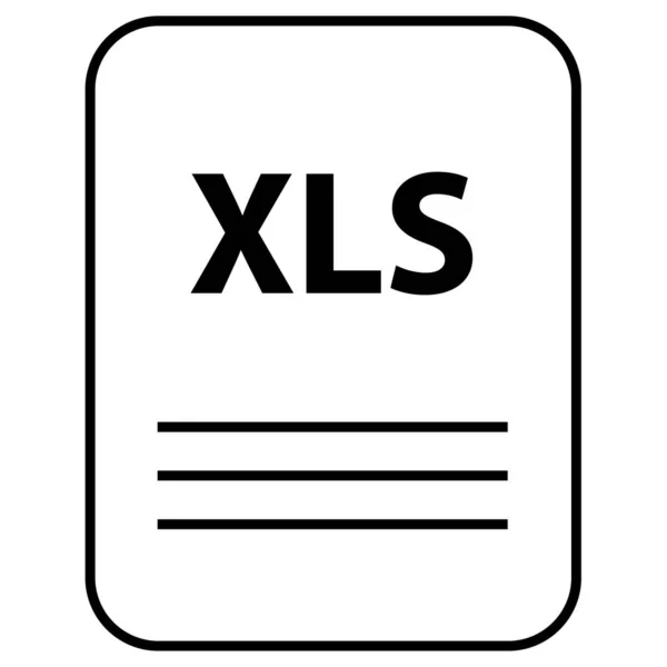 Xls Icono Formato Archivo Vector Ilustración Diseño Simple — Archivo Imágenes Vectoriales