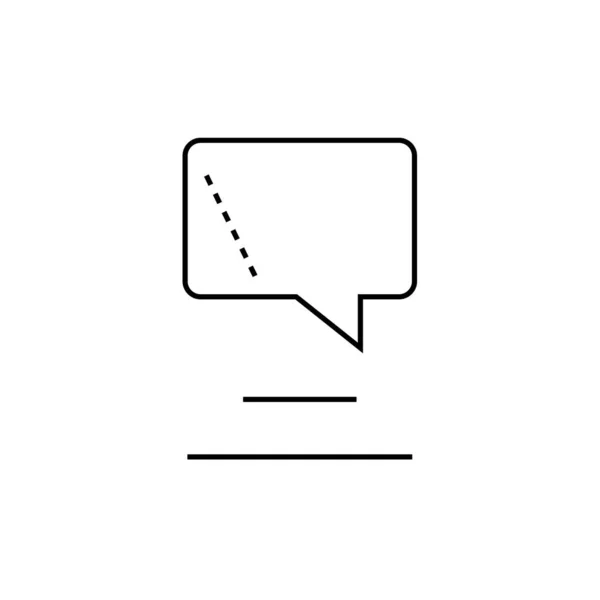 Texto Ícone Mensagens Ilustração Vetorial — Vetor de Stock