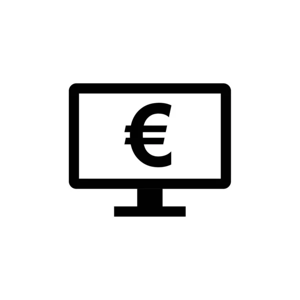 Symbol Měny Eura Jednoduchá Vektorová Ilustrace — Stockový vektor