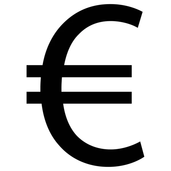 Euro Znak Waluty Ikona Prosty Wektor Ilustracja — Wektor stockowy
