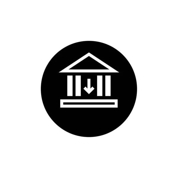 Σχέδιο Εικονογράφησης Φορέα Του Λογότυπου Κτιρίου Τράπεζας — Διανυσματικό Αρχείο