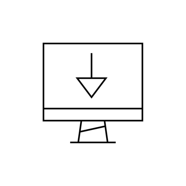 计算机监控图标矢量插图 — 图库矢量图片