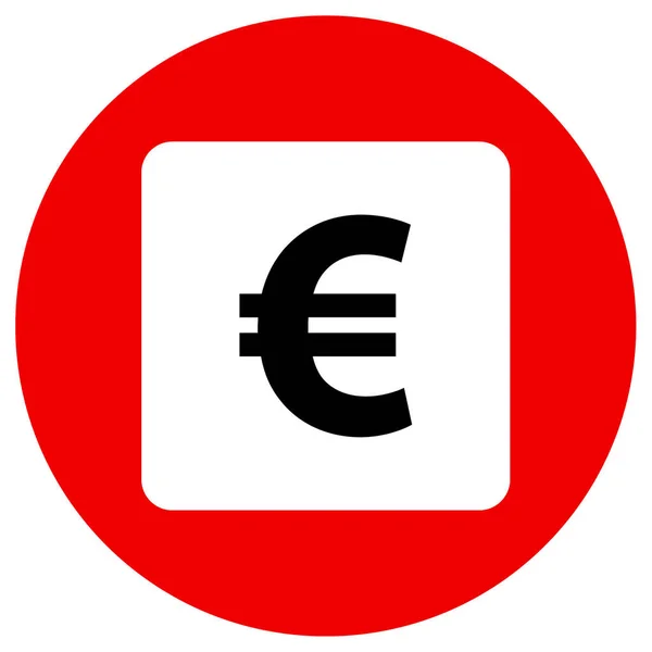 Euromunteenheid Pictogram Vector Illustratie — Stockvector