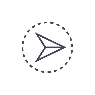 Sağ ok simgesi basit vektör illüstrasyonu