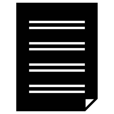 Belge. Web simgesi basit illüstrasyon