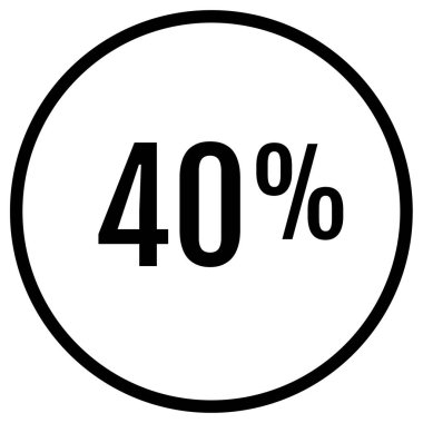 yüzde oran simgesi vektör illüstrasyonu 