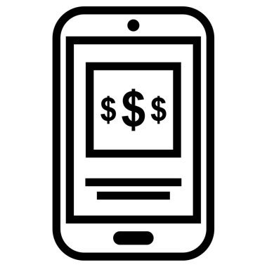 akıllı telefon simgesi basit vektör illüstrasyonu