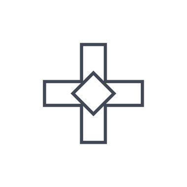 çapraz x simgesi, vektör illüstrasyonu