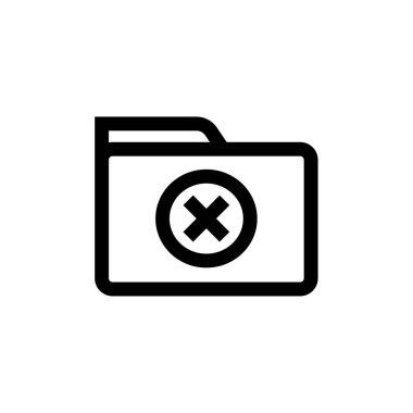 Beyaz arkaplanda izole edilmiş simge vektörünü sil