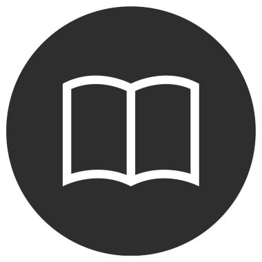 kitap simgesi vektör işareti ve sembol beyaz sırt dekoltesinde izole 