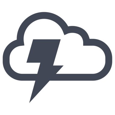 Yıldırım. Web simgesi basit illüstrasyon 