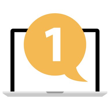 number one icon vector illustration