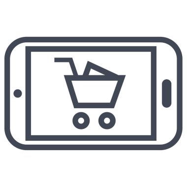 İnternetten alışveriş. Basit resimleme