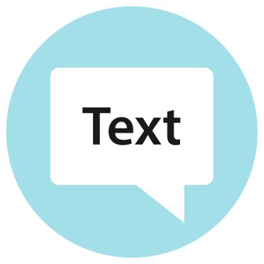 SMS ve Metin Mesajlaşması ikon vektör illüstrasyonu