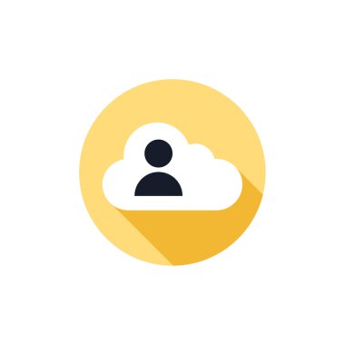 Bulut simgesi, vektör çizimi. düz tasarım biçimi