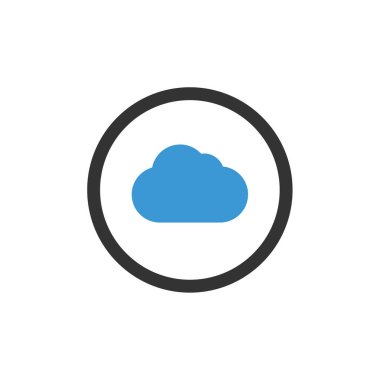 Bulut simgesi vektör illüstrasyonu