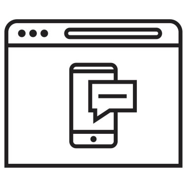 akıllı telefon simgesi basit vektör illüstrasyonu