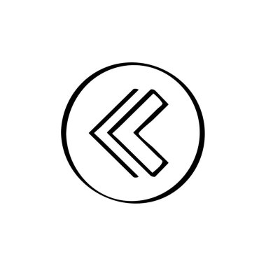 Ok simgesi vektörü beyaz arkaplanda izole edildi