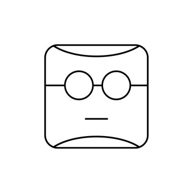 Emoji vektör illüstrasyonu basit simge 