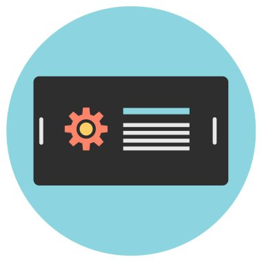 akıllı telefon simgesi basit vektör illüstrasyonu