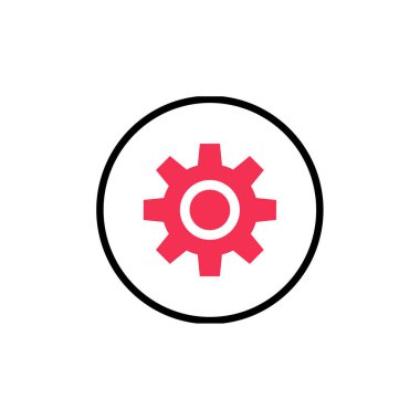 Çarklı simge. Basit web illüstrasyonu 