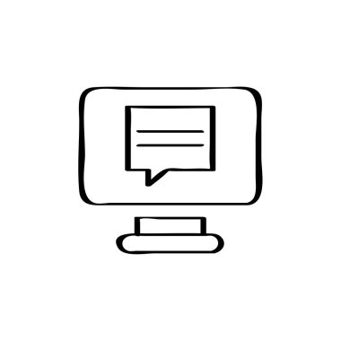 Sohbet simgesi, vektör çizimi 