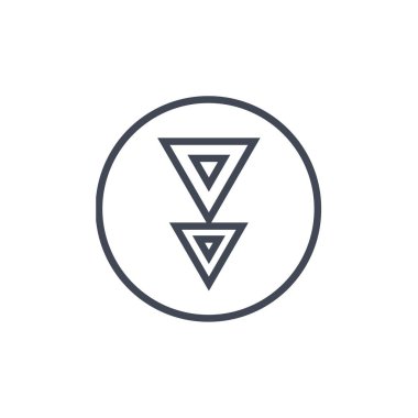 üçgen simgesi, vektör illüstrasyonu basit tasarım