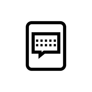 Metin Mesajlaşma simgesi vektör illüstrasyonu
