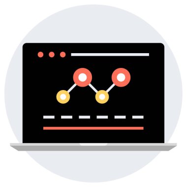 Analizler. Web simgesi basit illüstrasyon