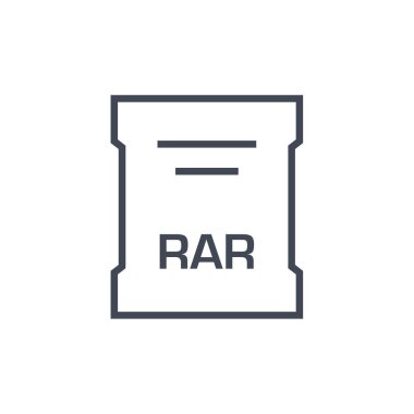 rar dosya biçimi simgesi, vektör illüstrasyonu basit tasarım