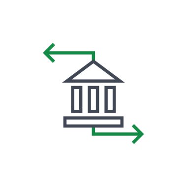 Modern binanın vektör illüstrasyonu 