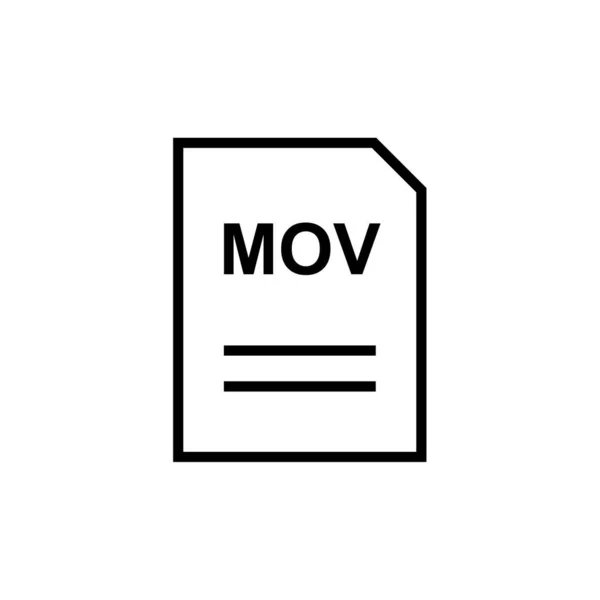Векторная Иллюстрация Значка Файла Mov — стоковый вектор