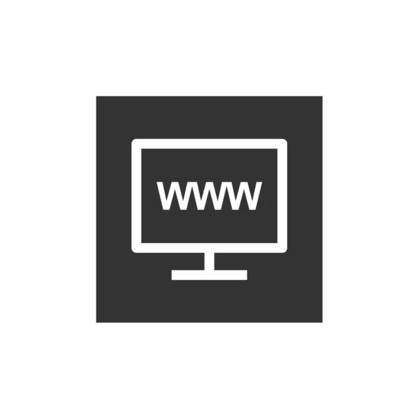 Icona Vettoriale Del Browser Bianco — Vettoriale Stock