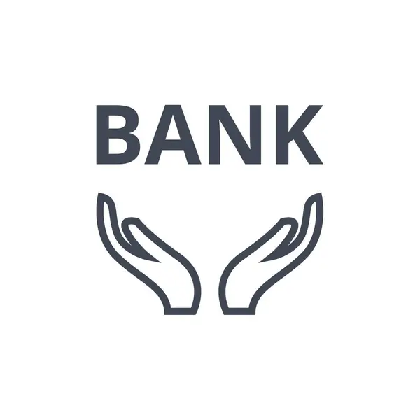 Banco Ícone Vetor Ilustração — Vetor de Stock