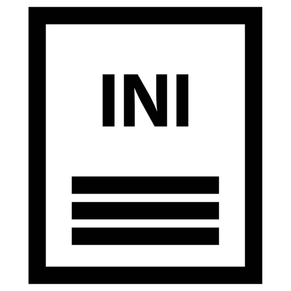 Значок Розширення Імені Файла Ini — стоковий вектор