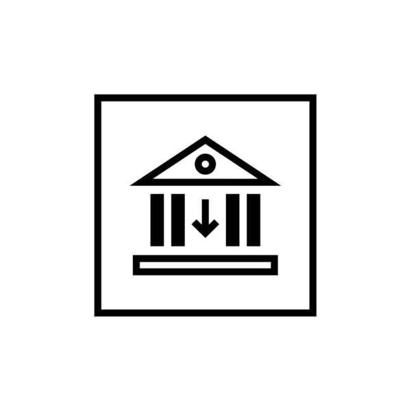 Illustrazione Vettoriale Dell Icona Della Banca — Vettoriale Stock