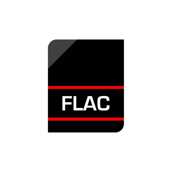Icono Del Archivo Flac Ilustración Vectorial Diseño Simple — Vector de stock