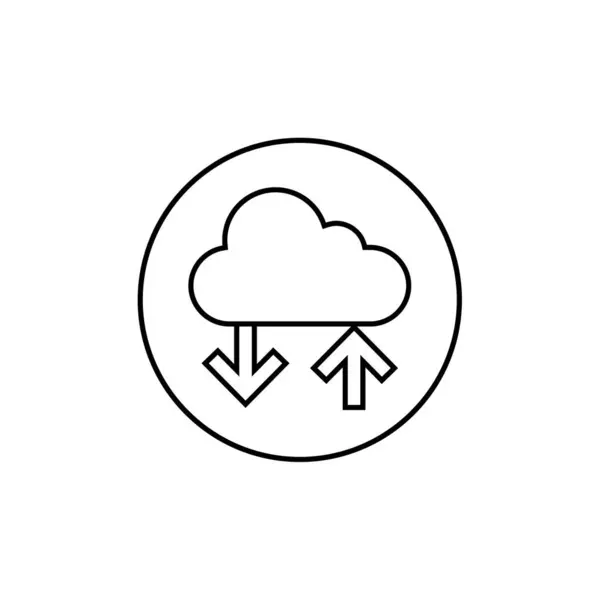 Cloud Computing Icône Téléchargement Illustration Vectorielle — Image vectorielle