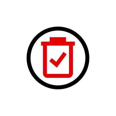 check mark icon. flat design. vector illustration        