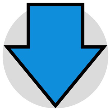 ok aşağı vektör simgesi. biçim düz renkli bir semboldür.